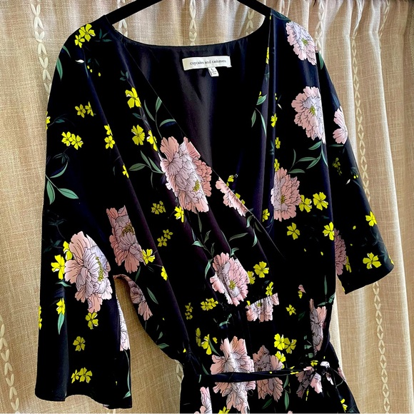 Cupcakes and Cashmere Large Flowered Cocktail Dress - Picture 7 of 10